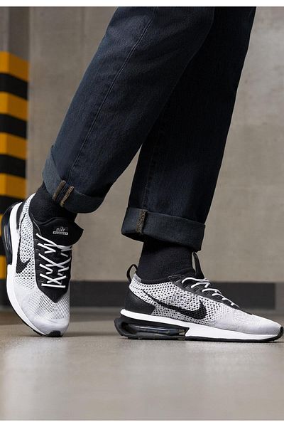 Nike Air Max Flyknit Racer Knit Upper Gray Walking Running Shoes