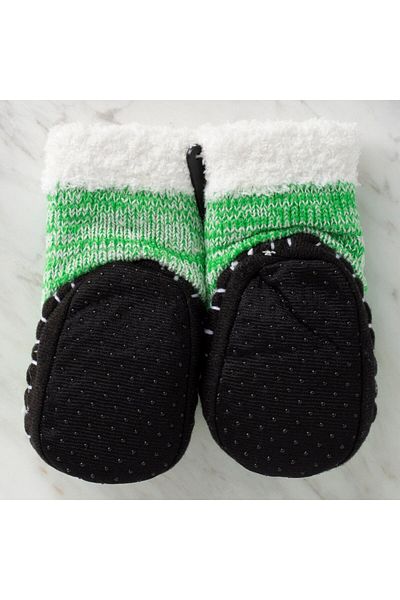 Şirin çorap Serfino Green Ku Baby Knitted Booties / Home Shoes