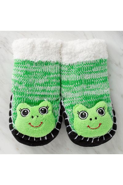 Şirin çorap Serfino Green Ku Baby Knitted Booties / Home Shoes