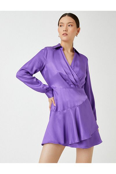 Koton Rochie Mini Wrap din satin