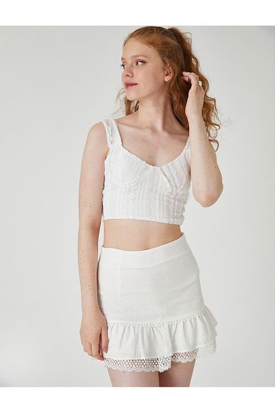 Koton Gerafftes Crop-Top