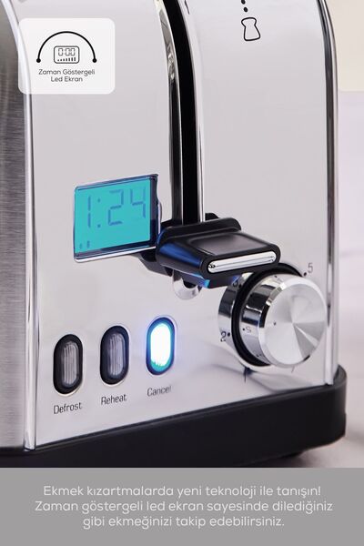 Karaca Inox LED Time Display Toaster