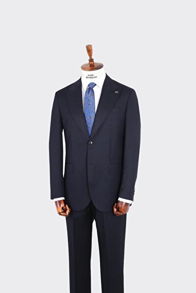 Kadir Büyükkaya Kırlangıç Yaka İki Düğmeli Erkek Takım Elbise-KAX1378S