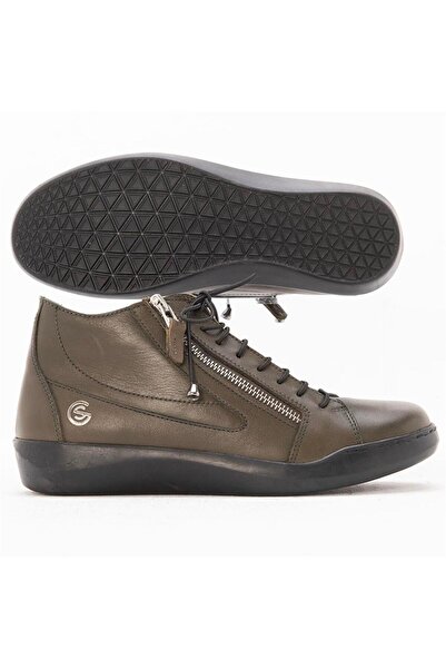 Gusse Musette Women's Khaki Leather Shoes240490