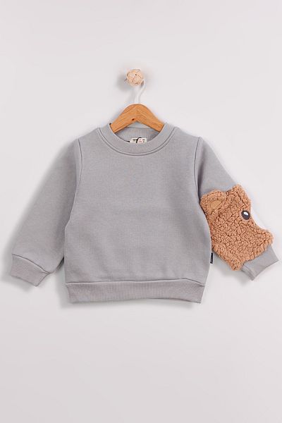 Harika KIDS Boy's 2-Pack Thick Fox-Bear Embroidered Sweatshirt