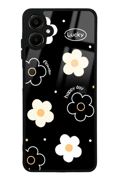 Spoyi Glossy Phone Case for Samsung A06 Lucky Happy Day Design
