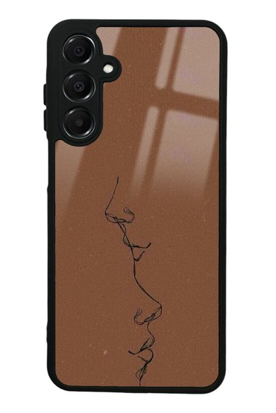 Spoyi Samsung A16 Coffee Silhouette Design Glossy Phone Case