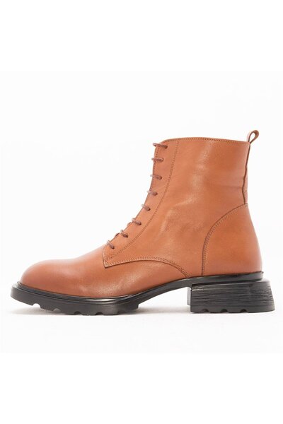 Gusse Γυναικείες δερμάτινες μπότες Chanell Khaki 1604