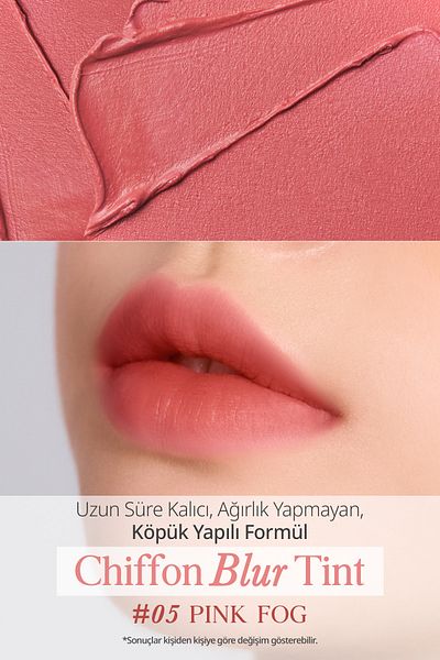 CLIO Clio Chiffon Blur Tint - Natural Look, Smooth and Velvety (05 Pink Fog)