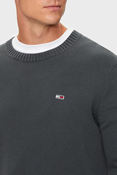 Tommy Hilfiger Erkek TJM SLIM ESSNTLS Kazak - Gri