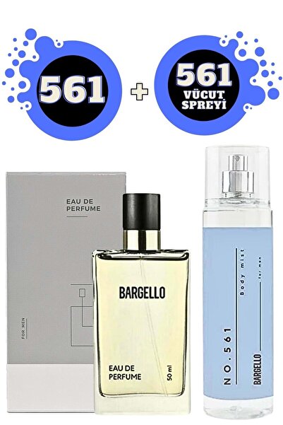 Bargello 561 Edp Fresh 50 ml Erkek kokusu + No:561 210 ml Body Mist Vücut Spreyi