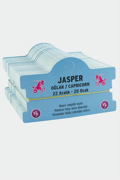 Bijuteri Net Jasper & Capricorn Zodiac Sign Bracelet Card