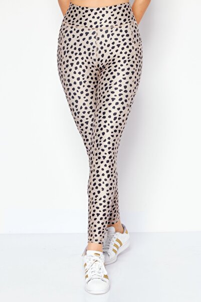 Gilly Hicks بنطال نسائي طويل بطبعات حيوانية، مجموعة تان