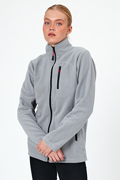 BLUETIFUL Gray Color Zippered 3 Pockets Fleece 1209 - Grey