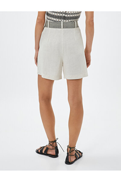 Koton Melis Ağazat X Koton - Kemerli Keten Şort