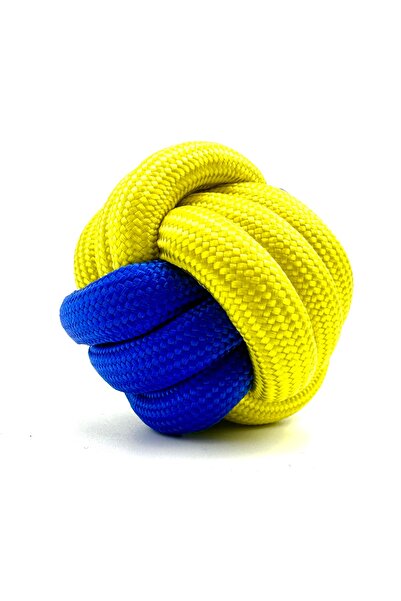 Tasma Market Dayanıklı Diş İpli Köpek Topu Oyuncağı 3'lü Set 7CM