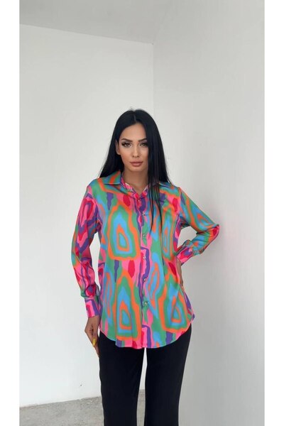 Swass Σατέν πουκάμισο με σχέδια