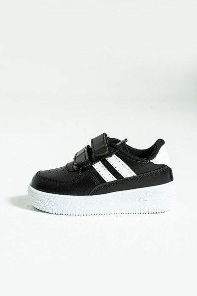 Pembe Potin Children's Unisex Black White Sneakers Velcro Sports Comfortable Children's Shoes