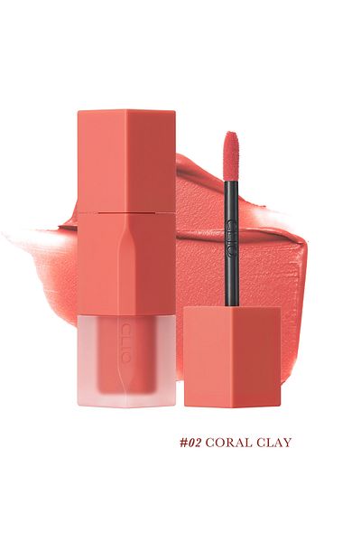 CLIO Clio Chiffon Blur Tint - Natural Look, Smooth and Velvety Texture (02 Coral Clay)