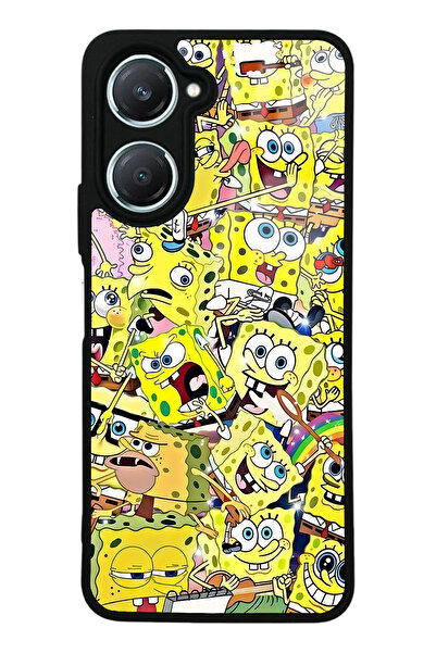 Spoyi Vivo Y18 Sünger Bob Tasarımlı Glossy Telefon Kılıfı