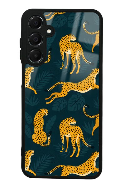 Spoyi حافظة هاتف سامسونج A16 لامعة بتصميم أوراق الفهد