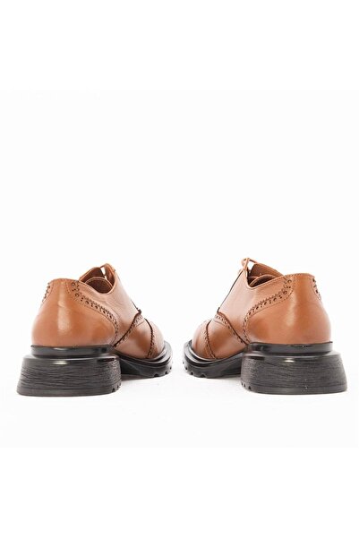 Gusse Darchelle Women's Khaki Leather Shoes 1603