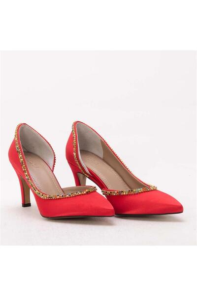 Gusse Sharon Kadin Saten Stiletto Ayakkabı 1328
