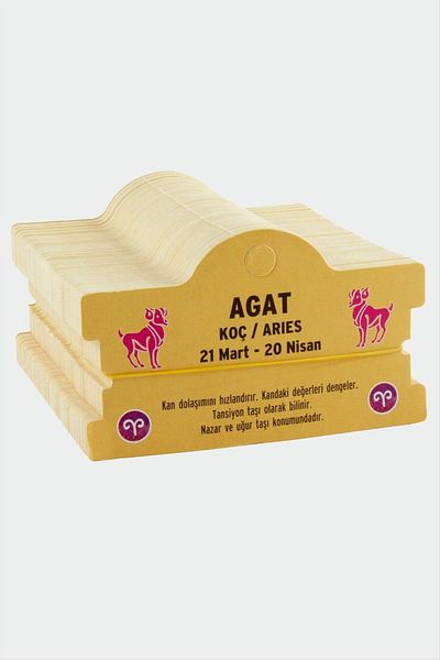 Bijuteri Net Agat & Aries Horoscope Bracelet Card
