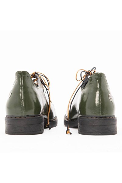 Gusse Viola Women's Khaki Patent Leather Shoes 730-3