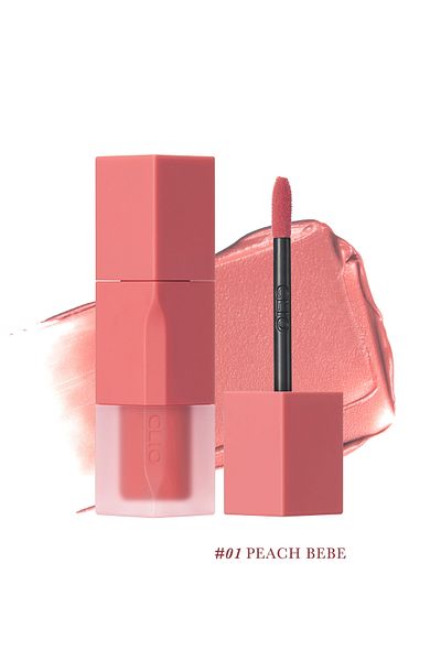CLIO Clio Chiffon Blur Tint - Natural Look, Smooth and Velvety Texture (01 Peach Bebe)