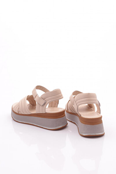 DGN Beige Women's Cross Strap Sandal 234133331035108