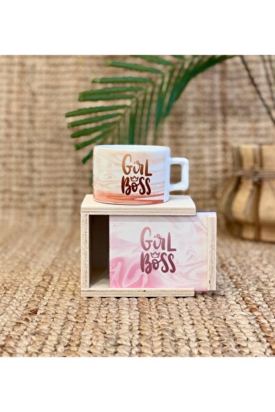 Gift Moda Girl Boss Tasarımlı Kutulu Kupa