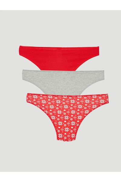 LC Waikiki LCW DREAM Бразильські трусики з візерунком, набір з 3 штук