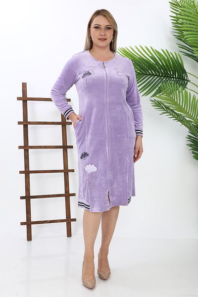 STELLETO Embroidered Plus Size Winter Velvet Tunic