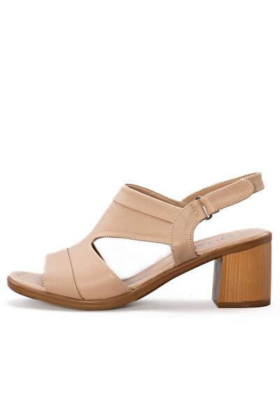 Gusse Delight 2211 Model Women's Genuine Leather Heeled Sandals