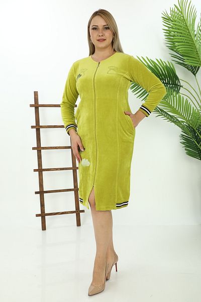 STELLETO Embroidered Plus Size Winter Velvet Tunic