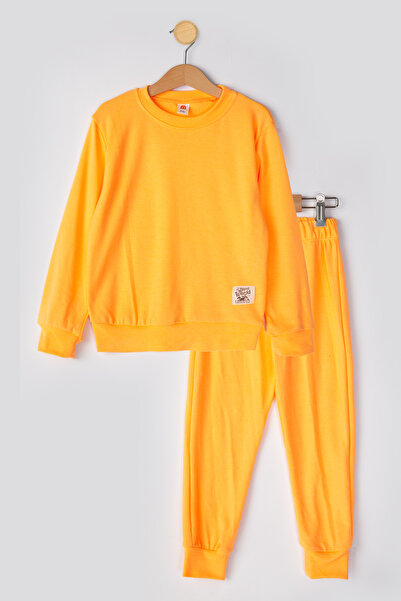 MUTTİ Basic Emblem 2 Thread Crew Neck Seasonal Kids Tracksuit Set