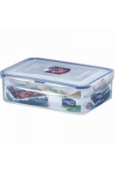 Lock & Lock Durable Plastic Food Container, 1 L Capacity | 3 PC