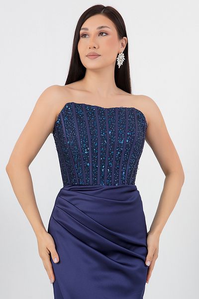PULLIMM Strazless Sequin Detail Sten Dress Ecr5294