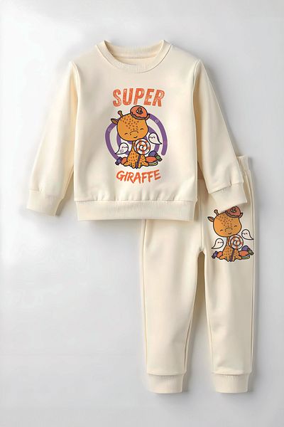 MYADA Premium Super Giraffe Printed Bottom Top Kids Suit 22544