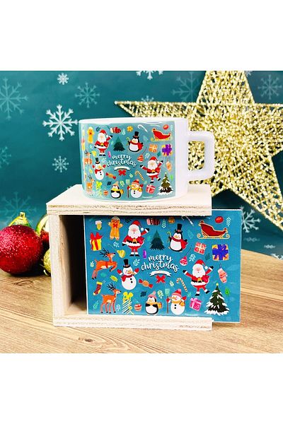Gift Moda Happy Christmas New Year's Design Boxed Mug