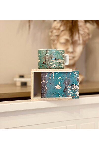 Gift Moda Paslı Demir Tasarımlı Kutulu Kupa