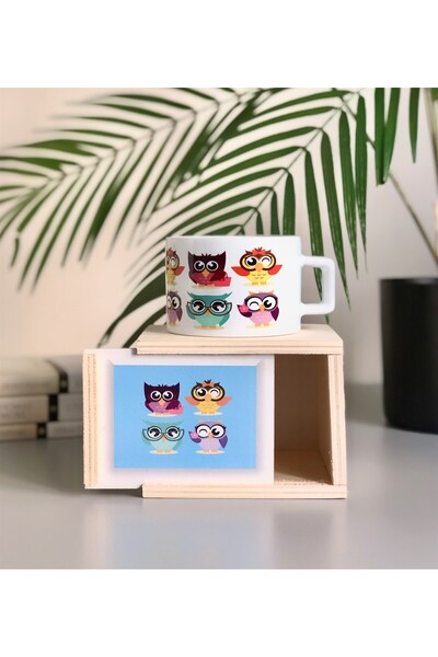 Gift Moda Baykuş Tasarımlı Kutulu Kupa