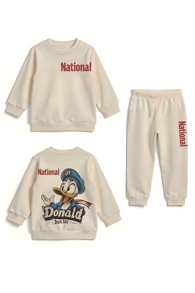 MYADA Premium National Duck Printed Bottom Top Kids Suit 22469