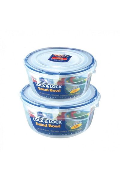 Lock & Lock Durable Plastic Food Container, 1 Liter Capacity | 3 PC