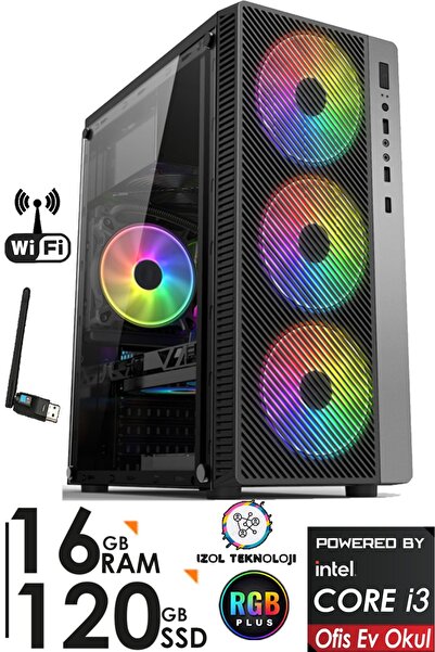 R266 i3 2100 3.40Ghz 16GB RAM 120GB SSD Wi-Fi Desktop Computer