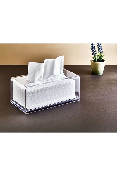Ecolux Clear Napkin Organizer - Decorative Crystal Napkin Holder - Ec-4041424344