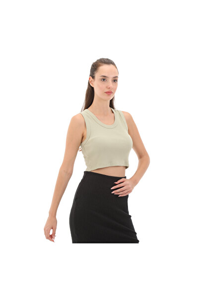 Vans Γυναικείο μπλουζάκι Drew Rıb Tank Green - 000g3jd3z1-r