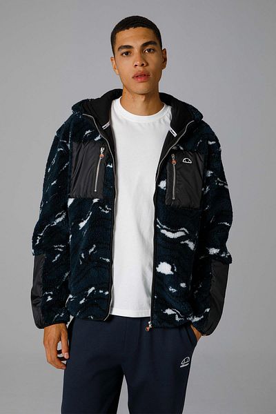 Ellesse Ανδρικό φούτερ με κουκούλα με φερμουάρ - EM222-BLD