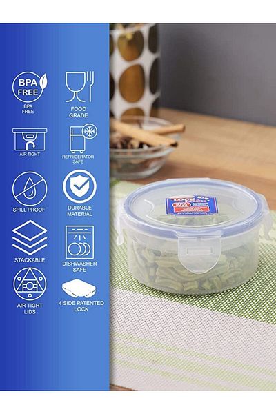 Lock & Lock Round Short Food Container 300ml | 6 PC